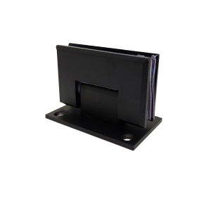 BISAGRA 90° PARED A VIDRIO (ACERO) NEGRA